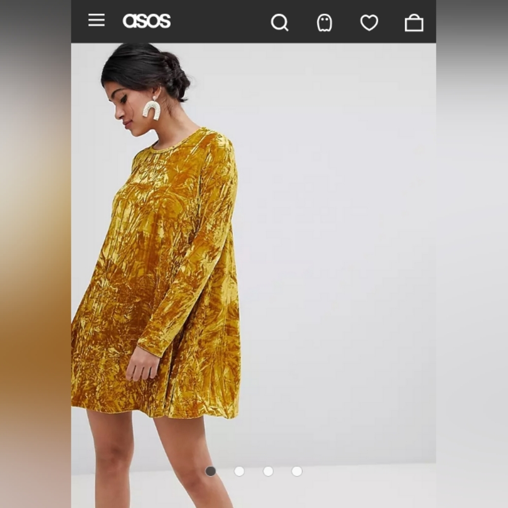 ASOS Glamorous Gold Swing Dress